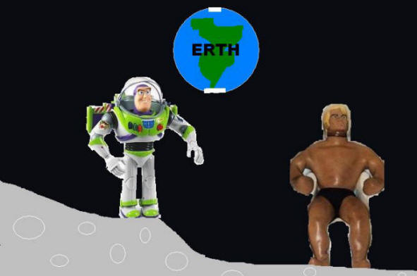 buzz lightyear on the moon